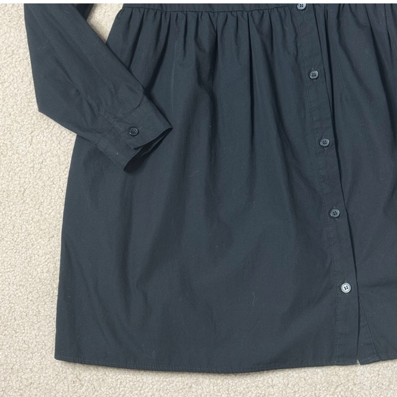 NEW Asos Shirt Dress Poplin Cotton Long Sleeve Button Front Collar Pleat Waist - Picture 5 of 11